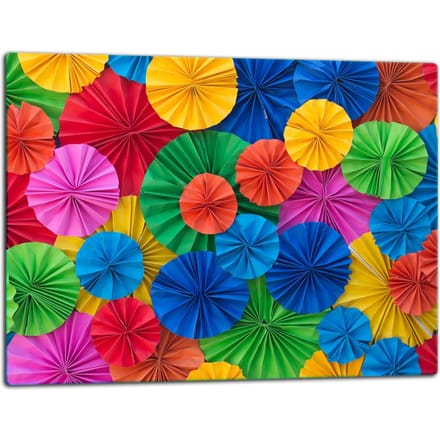 TMK ArtDeko - Snijplank - Glas - 52x40 cm - Kleurvol