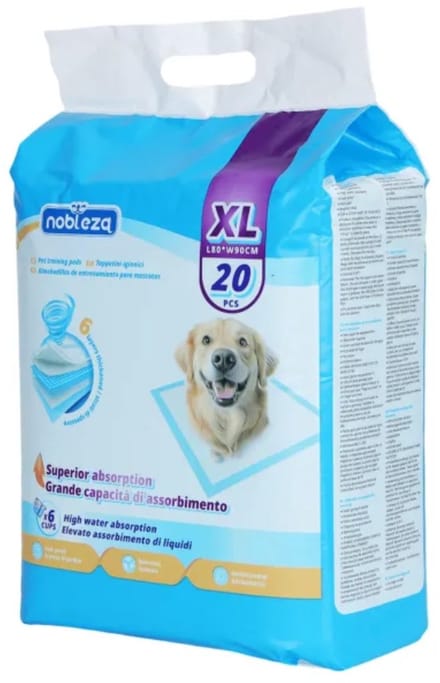 Nobleza Puppy Training Pads - Plasmatjes Hond - 80x90 cm - XL - Zindelijkheidstraining - 20 Stuks