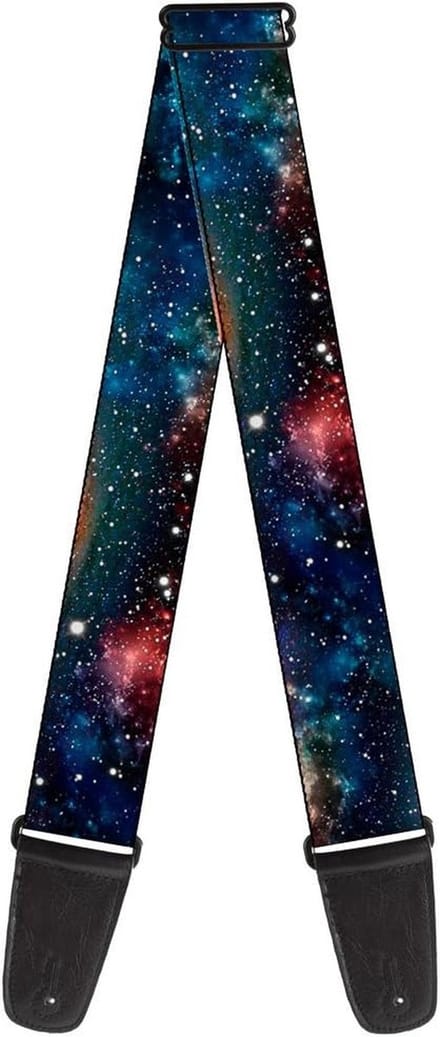 Gitaarband Space Dust Collage 6,5 cm breed, 73,7-137,2 cm lengte