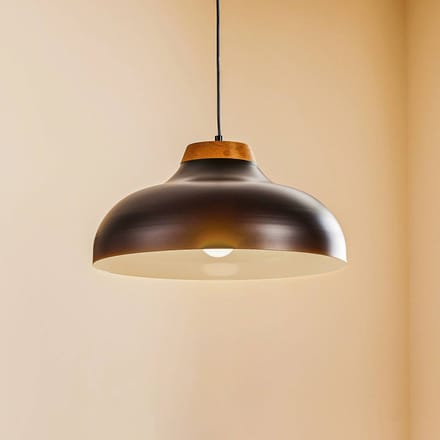 Burgos Zwarte Metalen Hoten Honglamp E27 40cm