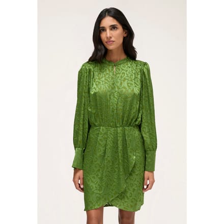 Motivi Devoré Satin Wraparound Mini Dress Light Green Taglia: 36 | Abiti Mini Outlet | Donna | Verde