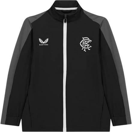 Castore Dames Rangers FC Mock Neck Relaxed Fit Trainingsjack (Zwart)