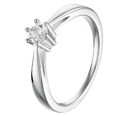 Zilver Gerhodineerde Ring zirkonia 1328578 15.00 mm (47)