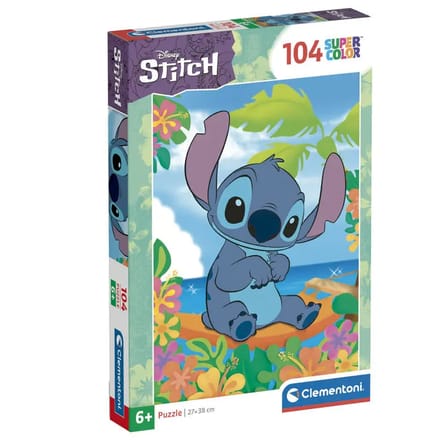 Clementoni - Stitch - Puzzles 104 Pieces Super - Puzzle enfant - Des 6 ans - 38x27cm