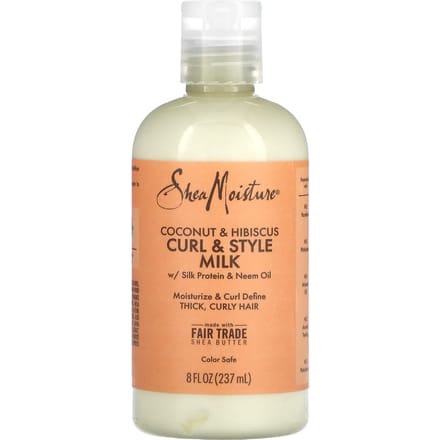 SheaMoisture, Krul & Style Melk, Kokosnoot & Hibiscus, 8 fl oz (237 ml) beige