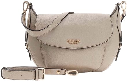 GUESS schoudertas Marsha Flap Shoulder Bag Light Taupe beige