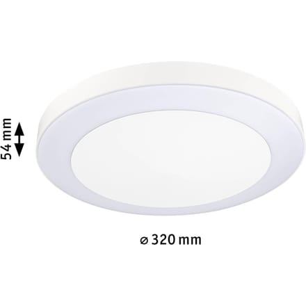 LED-plafondlamp Circula schemersensor Schemergestuurde bewegingsmelder (IR) zeewater bestendig IP44 rond 320 mm 3000K 14W 880lm 230V Wit Kunststof