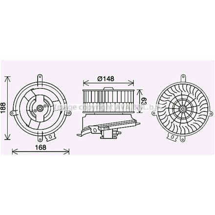 Elektromotor, interieurventilator AVA COOLING MS8711