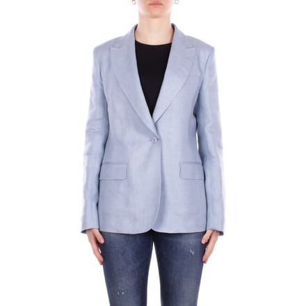 linnen jas vrouw blauw