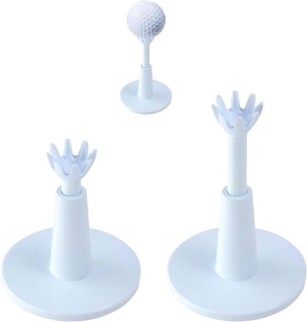 Verstelbare Golf Tees voor Training - Lichtgewicht en Stevige Golfaccessoires voor Golflessen - 2 Stuks in Wit