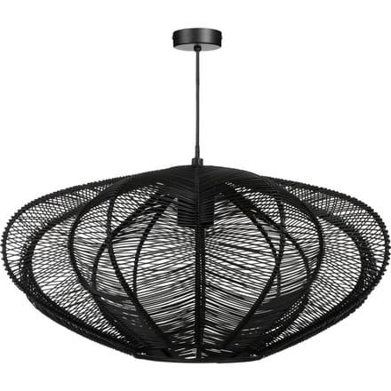 Mica Decorations Kanti Hanglamp - H20 x Ø41 cm - Metaal - Zwart