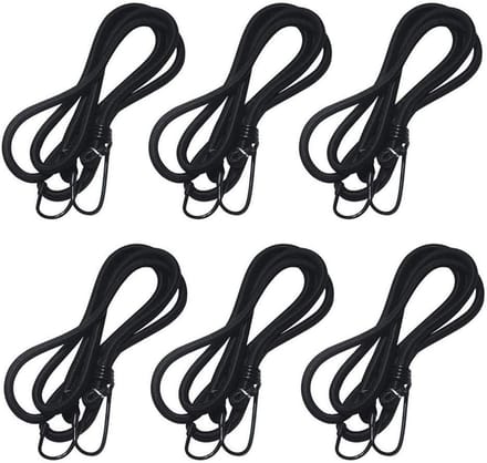 Elastische Spanrubber Set voor Ladingzekering en Transportbeveiliging - 6 Stuks, 120 cm