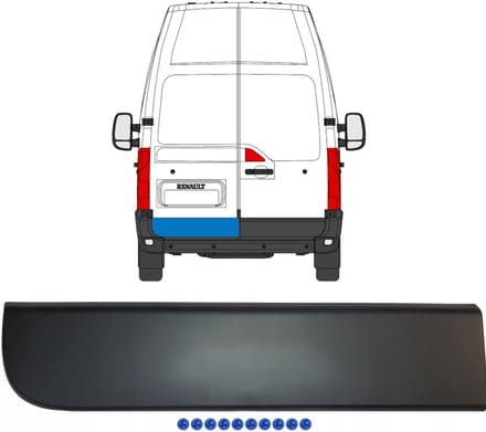 Sierlijst achterdeur voor Renault Master 2010- / Links