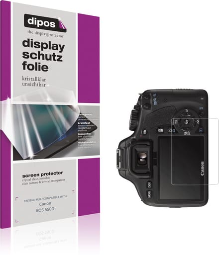 dipos – 4x Beschermfolie geschikt voor Canon EOS 550D | Krasbestendige & heldere Screenprotector Ultra-Thin