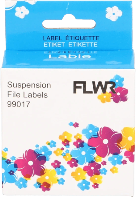 FLWR - Printetiket / 99017 / Wit - Geschikt voor Dymo