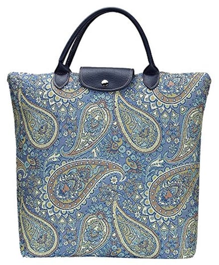 Vouwbare boodschappentas met paisley patroon - Herbruikbare tas met modieus ontwerp