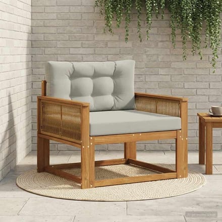 vidaXL - Buiten - Midden - Sofa - Massief - Acacia - Hout - Naturel