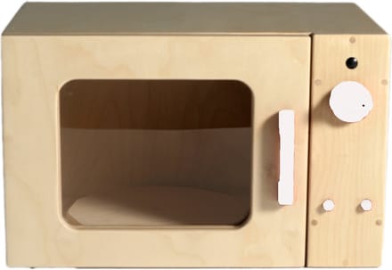 Van Dijk Toys houten speelgoed magnetron - Naturel met wit (Kinderopvang kwaliteit)