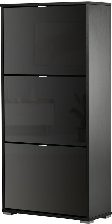 HOMCOM-Klapbare schoenenkast-60x26x124cm-MDF-Zwart