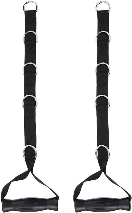 Fitness Handgrepen - Trainingsaccessoires - Krachttraining Thuis - Comfortabele Handgrepen - 57.5 cm - Zwart