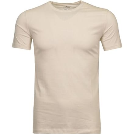 Ragman T-Shirt Round Neck Uni Bodyfit Ecru / male