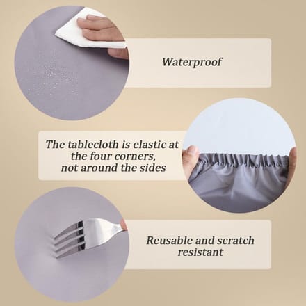 2-Pack Rechthoekige Tafelkleden Waterdicht Elastisch voor 6ft Vouwtafels - Binnen & Buiten