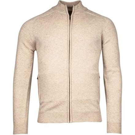Baileys Vest Cardigan Zip Single Knit Off White / male