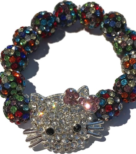 Petra's Sieradenwereld - Kinderarmband poes disco
