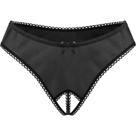 Amorable - Sexy Slipje Met Open Kruis - Zwart - One Size