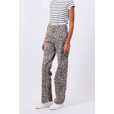 French Connection Rallie Stripe Fitted Tee White/black Maat: XL | Pantalons Outlet | Dames | Bruin