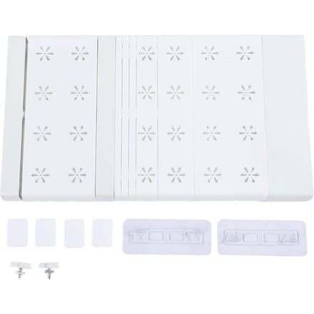 Étagère de Tension de Placard Extensible Sans Perçage 20KG Couverture Complète Séparateurs de Garde-Robe Réglables pour Expandable Length 31?42cm / 12.2?16.5in white