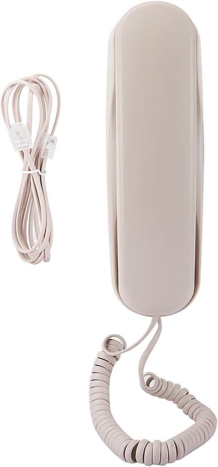 Vaste Telefoon - Telefoon voor thuis - Communicatie Thuis - Tafel en muur - Compact formaat - Beige