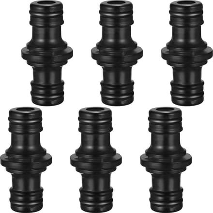 Set van 6 dubbele stekkers, slangconnector en verlengstuk voor tuinslang en aansluitbuis