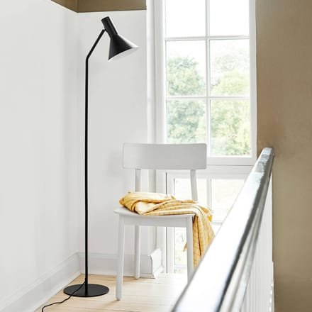 FRANDSEN vloerlamp Lyss, zwart, metaal, 150 cm hoog, E27