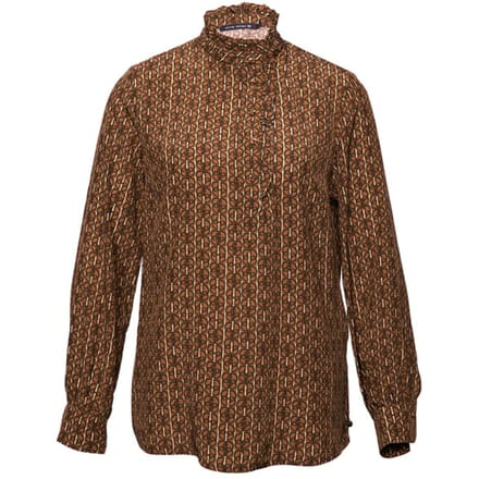 River Woods Ruffle Collar Ls Shirt Brown Taglia: 34 | Magliette intime Outlet | Donna | Marrone