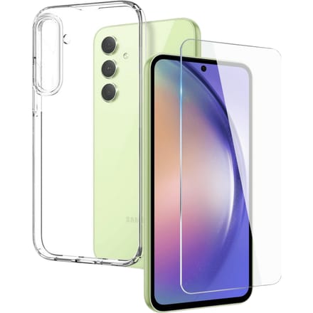 Northjo Samsung Galaxy A54 Hoesje en Screenprotector Transparant