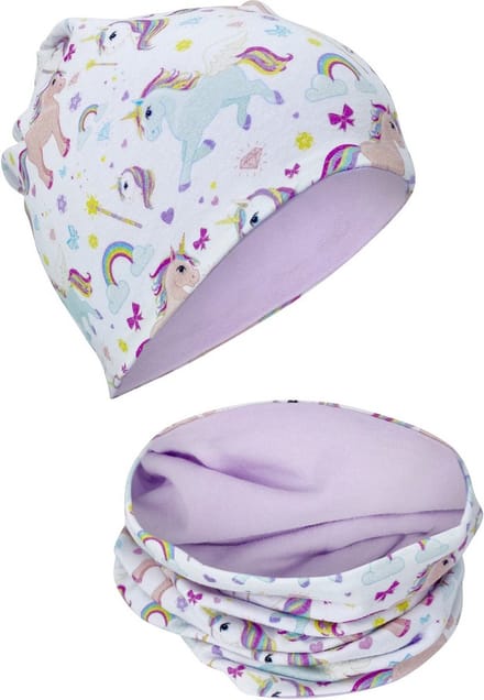 Heckbo Unicorn / Eenhoorn - Winterset - Muts en Sjaal kinderen