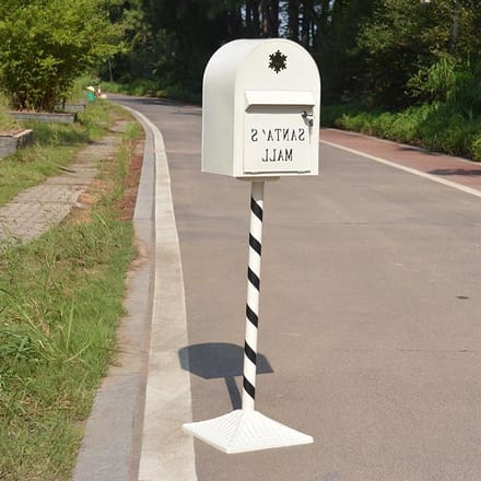 Brievenbus voor buiten - Postbus afsluitbaar - Post ontvangen - Weerbestendig metaal - 30x30x120 cm - Wit