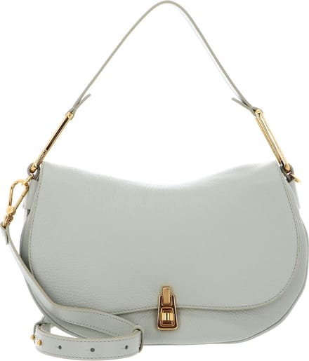 COCCINELLE Leren Schoudertas Magie Soft Shoulderbag Grained Leather Celadon Green Mintgroen