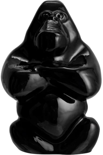 Kosta Boda Gabba Gabba Hey gorilla H12cm zwart