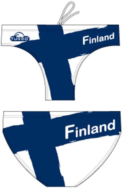 Turbo Finland Zwemslip Wit,Blauw 2XL Man