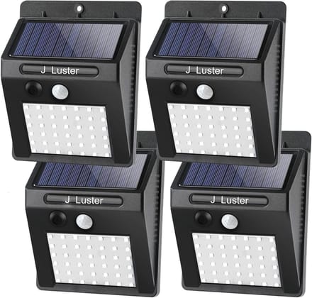 4 Stuks Solar Buitenlamp met Bewegingssensor - Krachtige LED Verlichting voor Tuin en Oprit