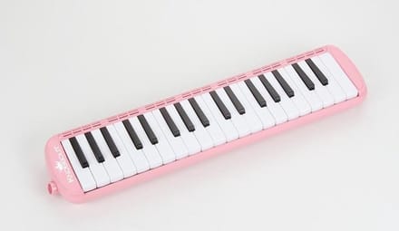 Melodica met 37 toetsen - blaaspiano - baby roze