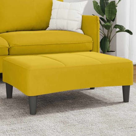 vidaXL Voetenbank 77x55x31 cm fluweel geel