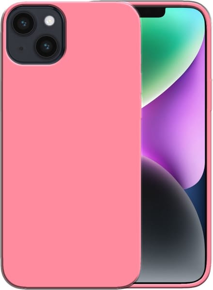 Smartphonica Siliconen hoesje voor iPhone 14 Plus case met zachte binnenkant - Roze geschikt voor iPhone 14 Plus