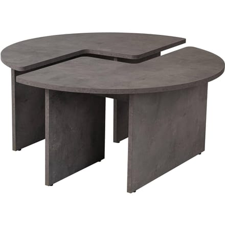 Houten salontafel "Moira" 90 x 90 x 41 cm - Beton grijs