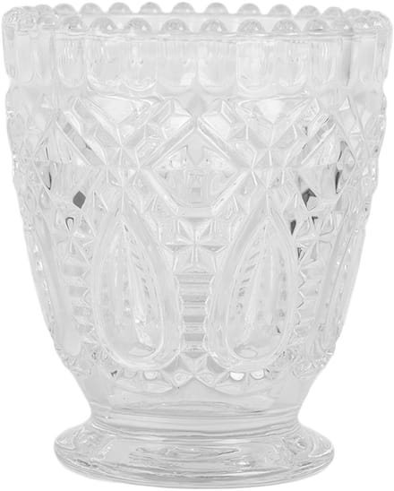 Clayre & Eef Waxinelichthouder Ø 9x10 cm Transparant Glas