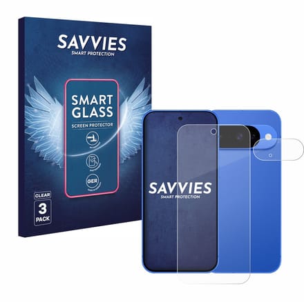 3 Stuks Savvies Screenprotector - geschikt voor Google Pixel 10 (Voor+Camera) - beschermfolie glas transparant