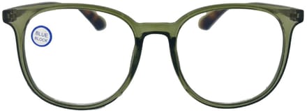 Fangle Computerbril Big Round Olive +1.0