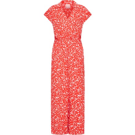 Ichi IHMARRAKECH AOP JS9 Dames Jumpsuit - FIERY RED FLOWER